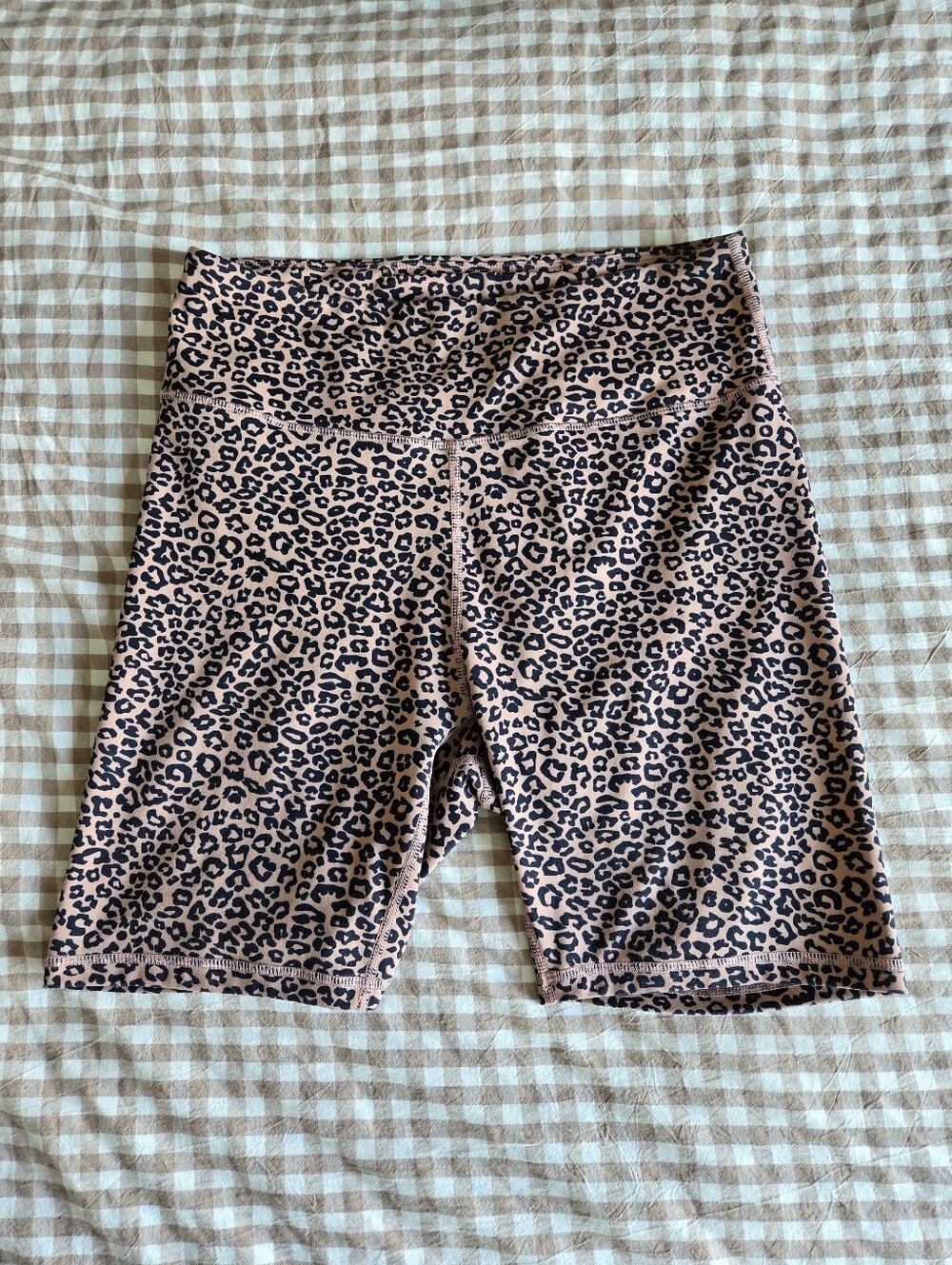 High-Rise Leopard Print Bike Shorts for Women - NWOT